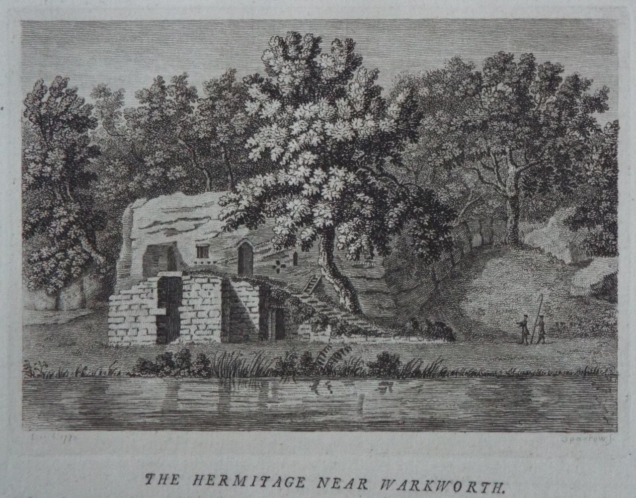 Print - The Hermitage, near Warkworth. - 